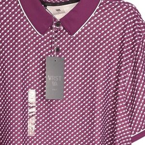 VRST Mens Golf Polo Shirt XL Purple Performance Stretch Short Sleeve Casual New